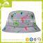 Custom bucket hats bulk grey bucket hat with green finger pattern print