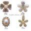 Rhinestone metal accessory shank or flat back for wedding decoration hair bow center pearl fashion custom shapes for crafts