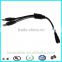 5.5x2.1mm 1 Female to 2 Male DC Power Splitter Cable For Strip