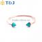 >>>Contracted Beach Party Jewelry 2015 Euro-Pop Gold Plated Rivet Turquoise Bangles/