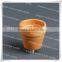 outdoor citronella candles in tareped terracotta pot