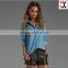 2015 hot style light blue women stone wash denm jacket JXQ562