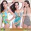 Women's Printed Spandex Nylon Backless One Piece Swimsuit Bikini