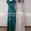 Western Evening Gown Embroidery Green Formal Dress Formal Evening Dress 2014