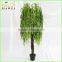 fake indoor artificial decorative willow tree natural wood trunk