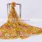 6mm Chiffon Flower Custom Design 100% Silk Shawls