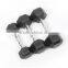 black rubber coated hex dumbbell
