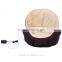 HOMCOM Coffee Pet Electric Heated Round Bed Pad