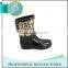 Newest Design Low price Waterproof leopard print rain boots women