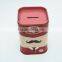 hot selling coin bank metal money saving pot 7.5*7.5*10.5cm $1.0