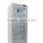 glass door display showcase 260L upright beverages display cooler pharmacy refrigerator