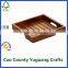 handmade wooden square service tray with handles