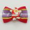 Holiday Halloween Skull Pumpkin Printed Bows for dogs with elastic band