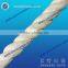 3 strand PP combination rope with steel core