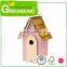 Wooden Bird House With Painting Classical Wild Bird Care