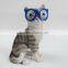 Resin qute cat animal shaped solar lights outdoor garden