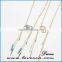 Synthetic Turquoise Gemstone necklace jewelry with gold plated chain