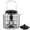 Outdoor 12 Inch Black 4-Peg squirrel proof bird feeder