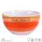 stoneware bowl with blue vertical stripe manufacturer Handpainted Striped Cereal Bowls