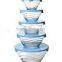 GH054 5pcs Glass Bowl Set With Deco