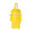 Adult Yellow 100% PVC Rain Poncho with Sleeves for Promotion