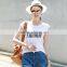 Wholesale OEM Blank T Shirt High Quality Sleeveless Cotton Women T Shirt Printing