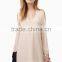 Fashion Cold Shoulder Design Long Sleeve Summer Dress for Mature Woman