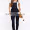 Adjustable shoulder strap hip pockets denim overall for women