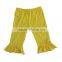 Persnickety children clothing wear wholesale cheap price pure cotton pants colorful ruffle pants capris baby girls cotton capris