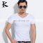65%cotton 35%polyester V neck fit t shirt for men