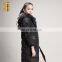 Factory Price Fashion Ladies Luxury Black Down Jacket with Fur Collar