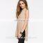 2017 New Design Women Elegant Turtleneck Chiffon Blouse Sleeveless Shirt