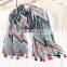 wholesale fashion pashmina with fringe muslim instant shawl hijab scarf