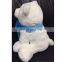 HI CE High quality polar bear plush toy with blue scarf for sale