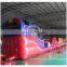 red color inflatable obstacle course, 2 sections inflatable obstacle, combination obstacle course