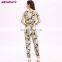 GuangZhou Supplier New High Fashion Boho Styles Leaf Print Viscose Jumpsuit for Elegant Women