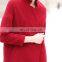 T-WC503 Red Woolen Ladies Long Design Cashmere Coat