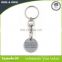 Promotion metal cheaper metal trolley coin holder keychains
