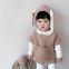 Wholesale and retail baby suit clothes knitted hat pants tops solid color knitted girl sweater