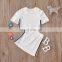 Girls Summer Clothing Sets Short Sleeve Tops + Skirts Fashion 2Pcs Kid Girls Outfit Sets Casual Baby Girls Clothes Sets