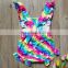 Baby Girls unicorn rainbow Pattern Romper 2019 New Summer Newborn Baby Girl Floral Romper Fly Sleeve Jumpsuit