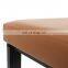 Customized PVC Leather Hallway Metal Steel Shoe Rack Seating Double Size Bench Living Room Sofa