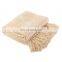 Light Yellow Acrylic High Quality Blanket Jacquard Knitted Blanket With Tassels