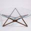 Mid century Star-Crossed round tempered glass Coffee Table