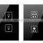 Customized Wall tempered Switch Crystal Glass Panel
