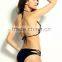 Sexy Ladies 2 pieces swimsuit swimwear bikini High Neck Cropped Bikini