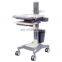 Simple Cheap Plastic Aluminium Alloy Medical equipment  computer Laptop cart hospital ultrasound trolley