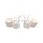 2020 white easter design basket shaped ceramic bunny egg holder cup stand with hen