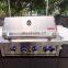 Marble texture top outdoor kitchen cabinet with stove