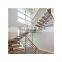 CBMmart U-Shape Modern Indoor Stair Treads Wood Step Prefabricated Stairs Steel Staircase for Home Decoration